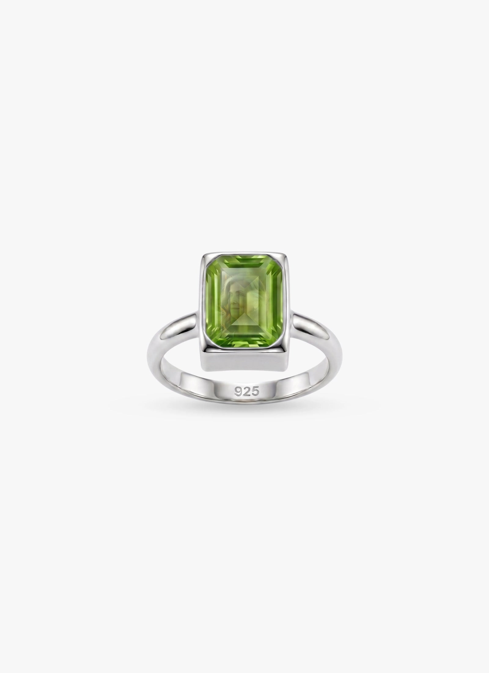 Momentum Ring Zilver — Peridot • Personaliseerbaar