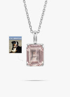 Momentum Hanger Zilver —Rose quartz  • Personaliseerbaar