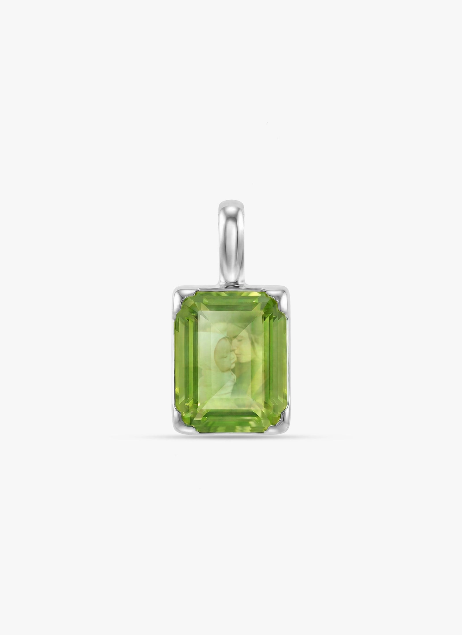 Momentum Hanger Zilver — Peridot • Personaliseerbaar