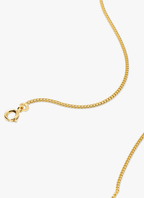 Curb ketting goud