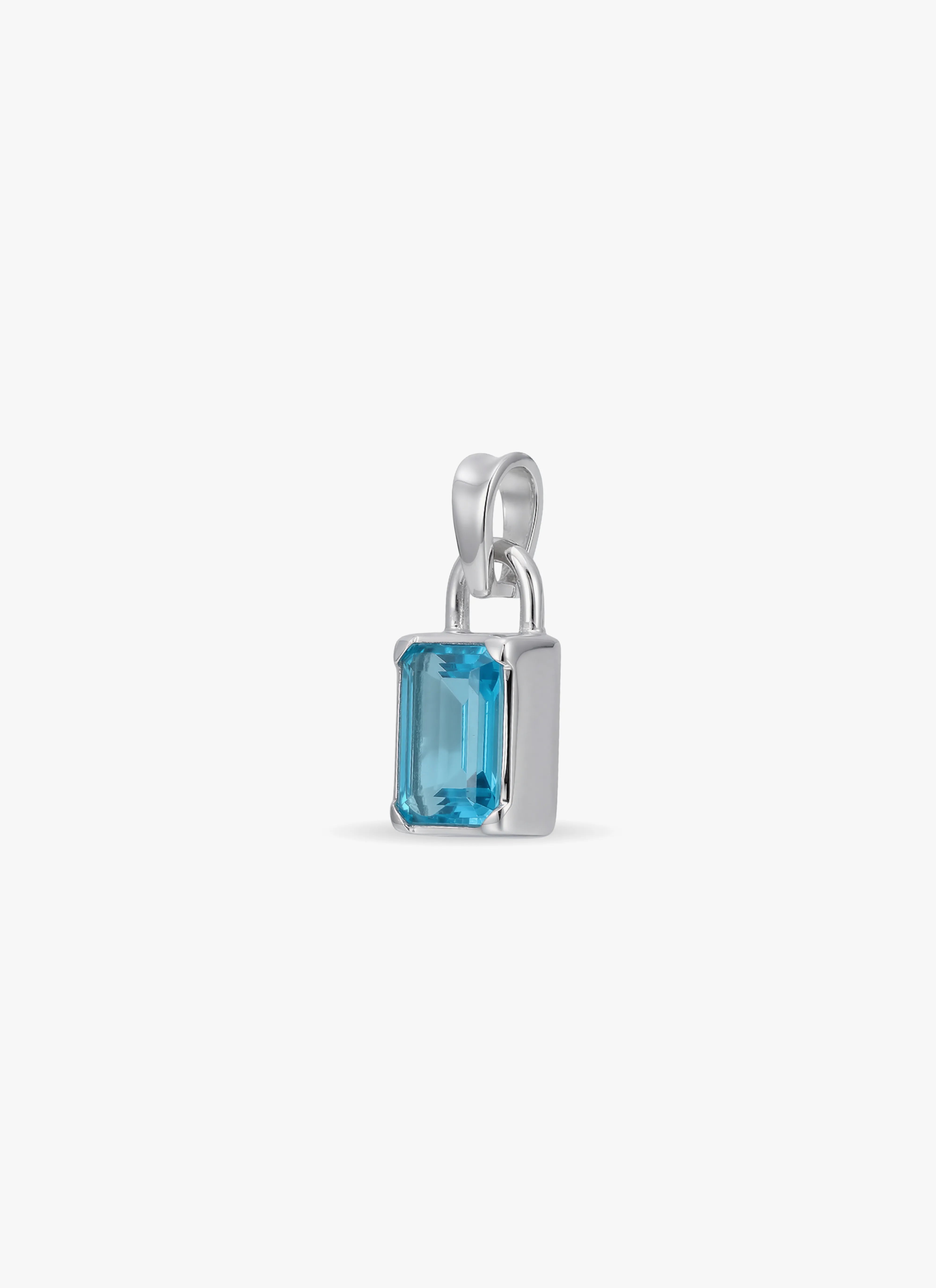 Locksy Hanger Zilver — Topaas • Personaliseerbaar Hoofdafbeelding