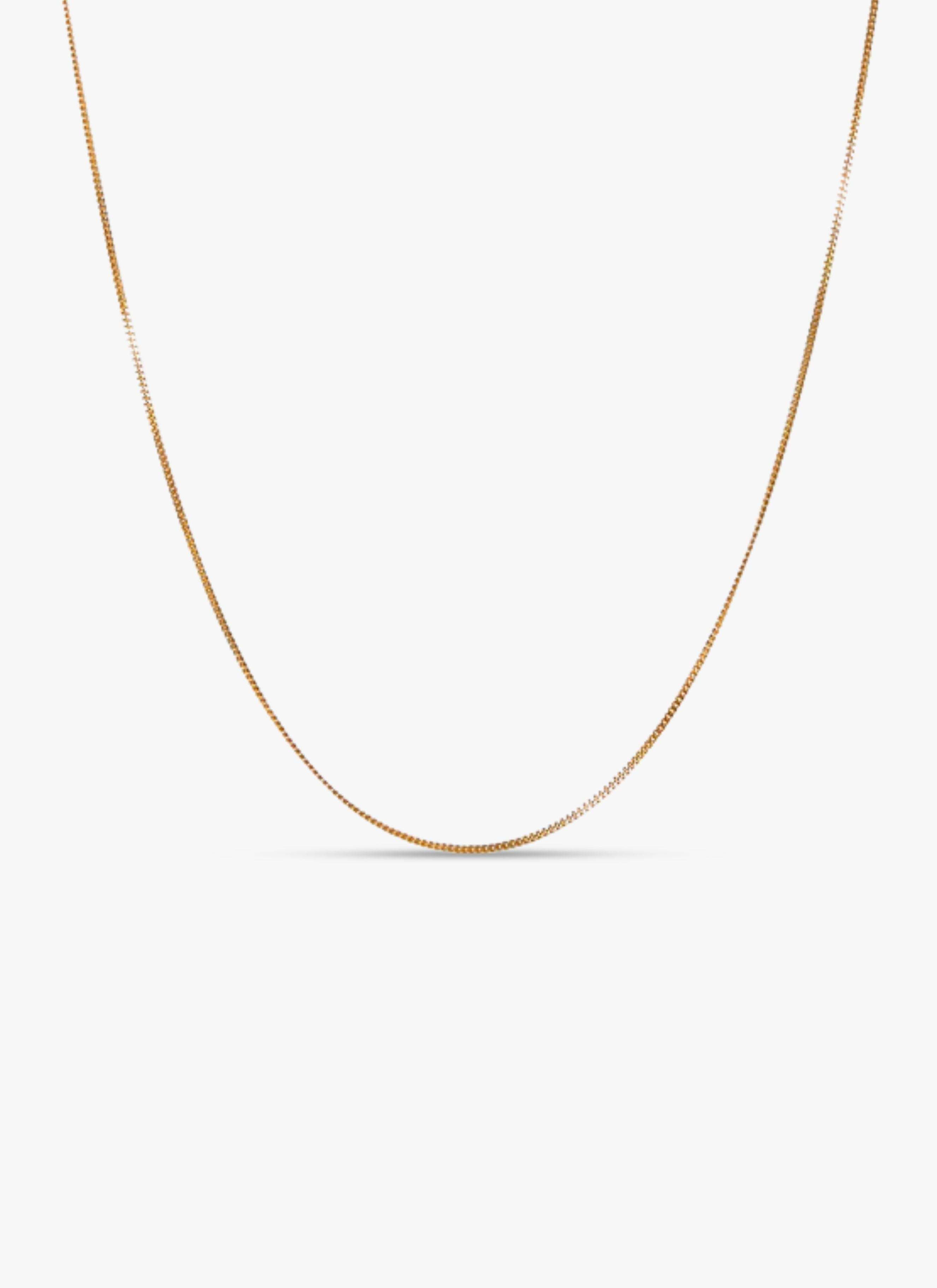 Curb ketting goud