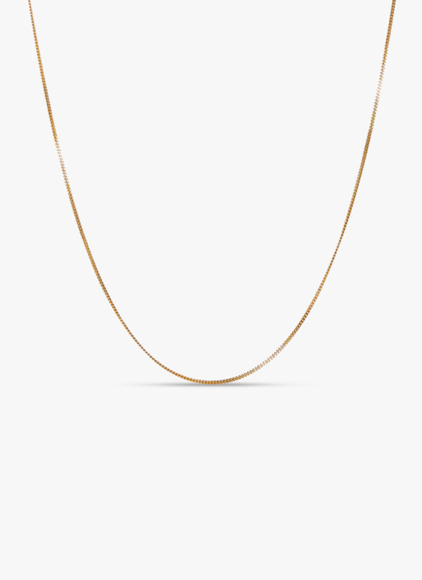 Curb ketting goud