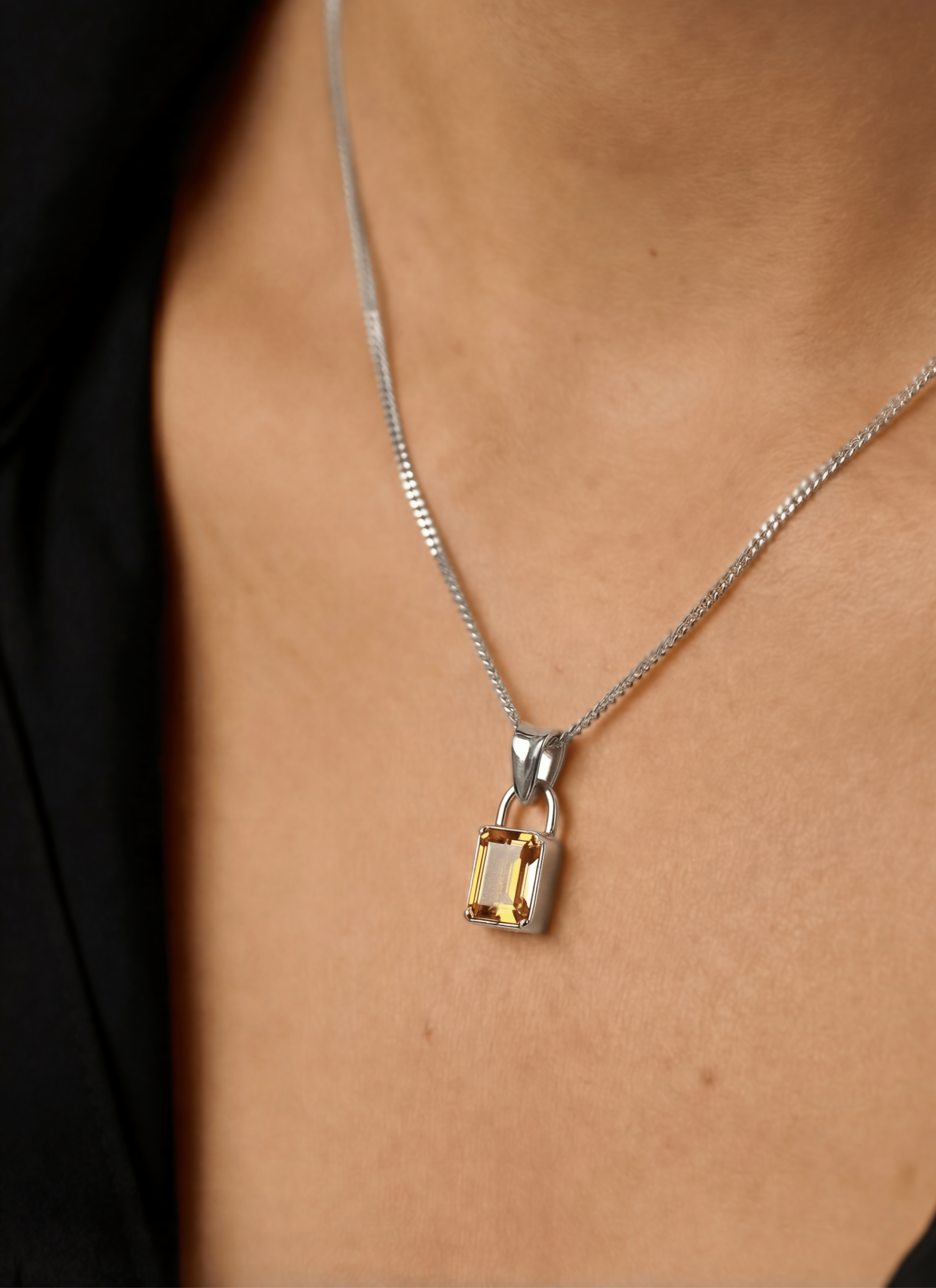 Locksy Hanger Zilver — Citrien • Personaliseerbaar Secundaire afbeelding