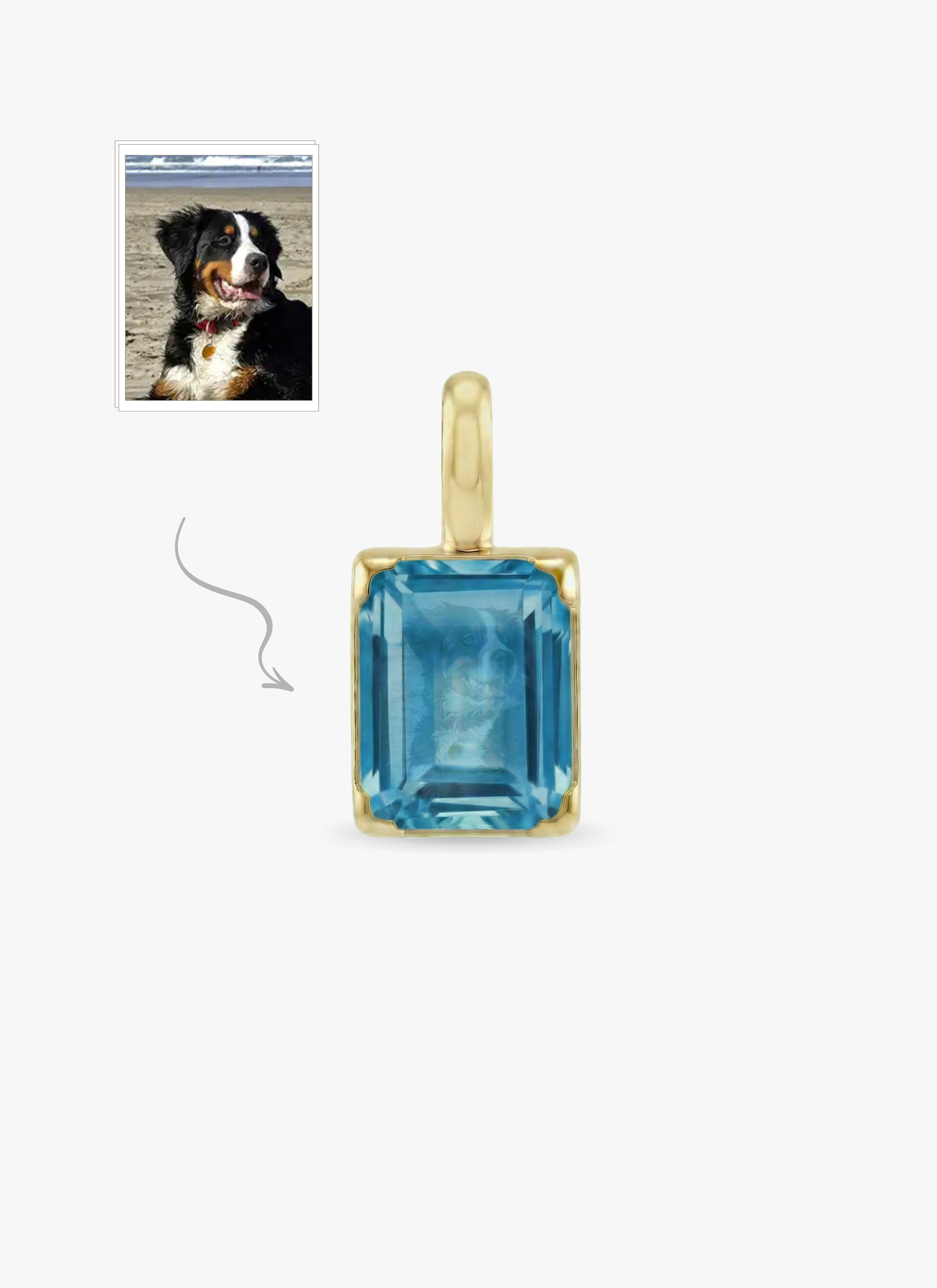 Momentum Hanger Goud —Topaas • Personaliseerbaar Secundaire afbeelding