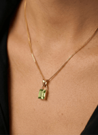 Locksy Hanger Goud — Peridot • Personaliseerbaar