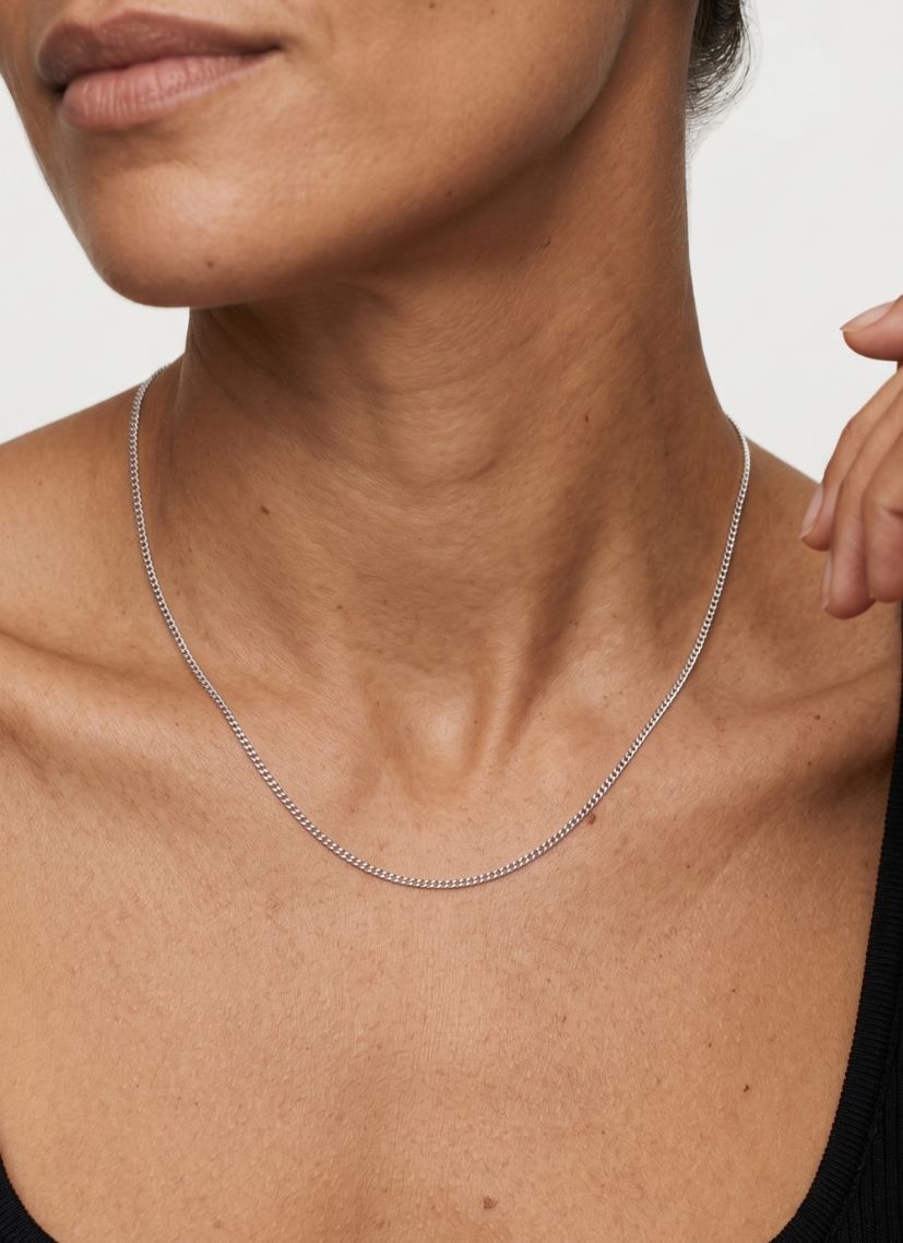 Curb ketting Zilver Secundaire afbeelding