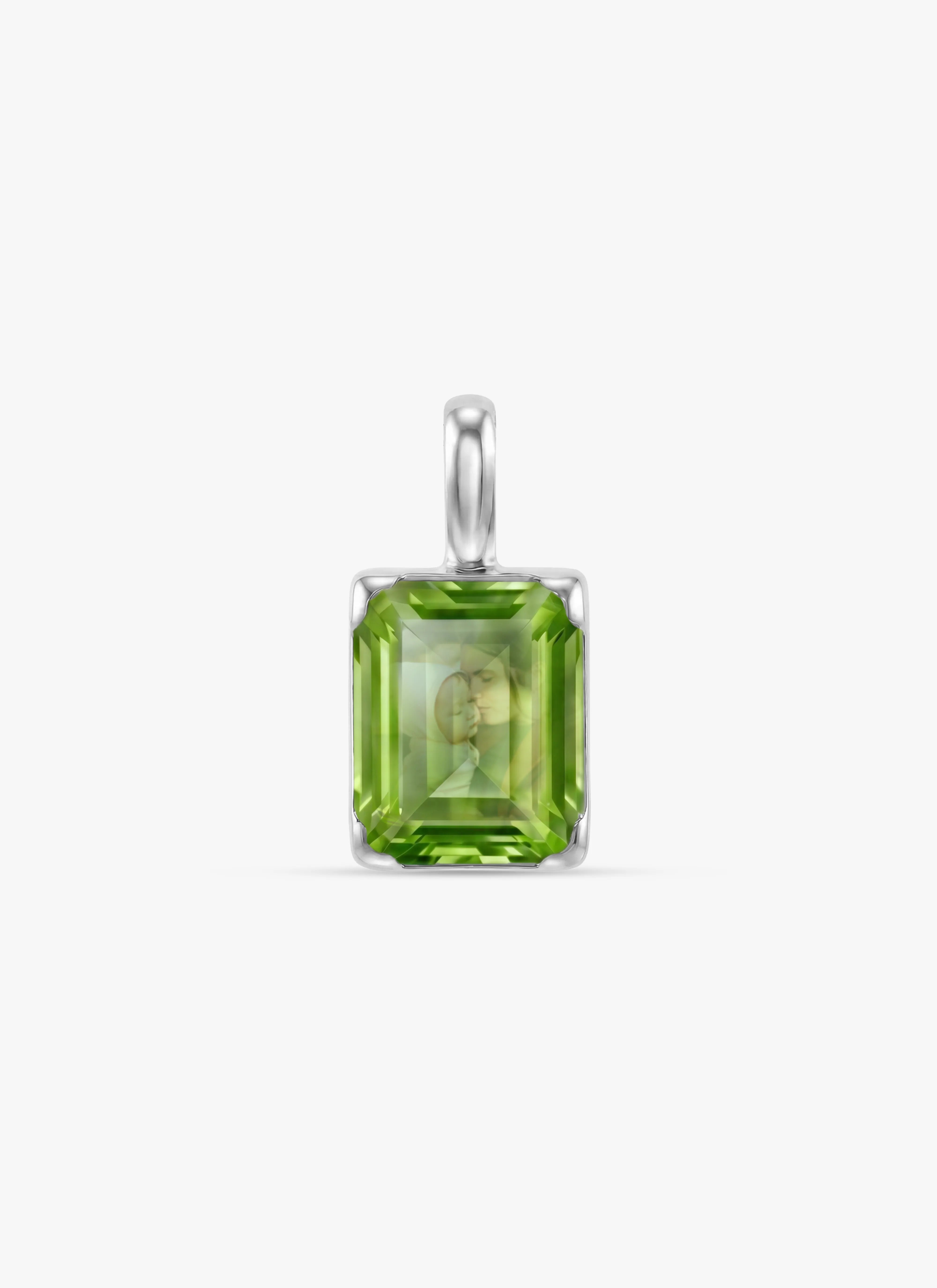Momentum Hanger Zilver — Peridot • Personaliseerbaar Hoofdafbeelding