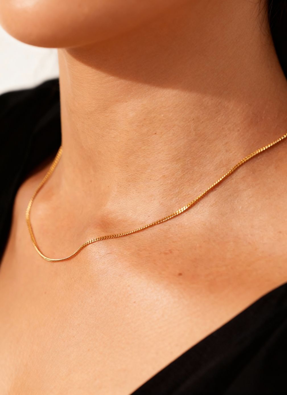 Curb ketting goud