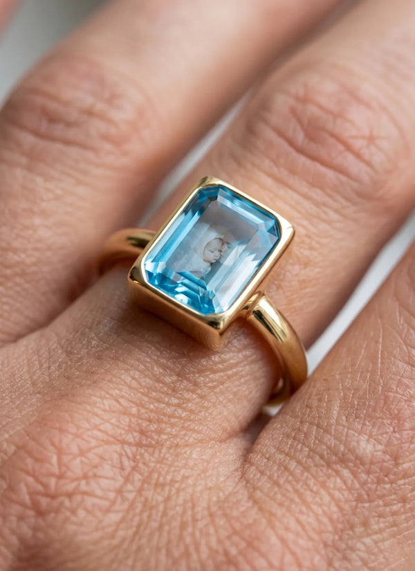 Momentum Ring Goud — Topaas • Personaliseerbaar