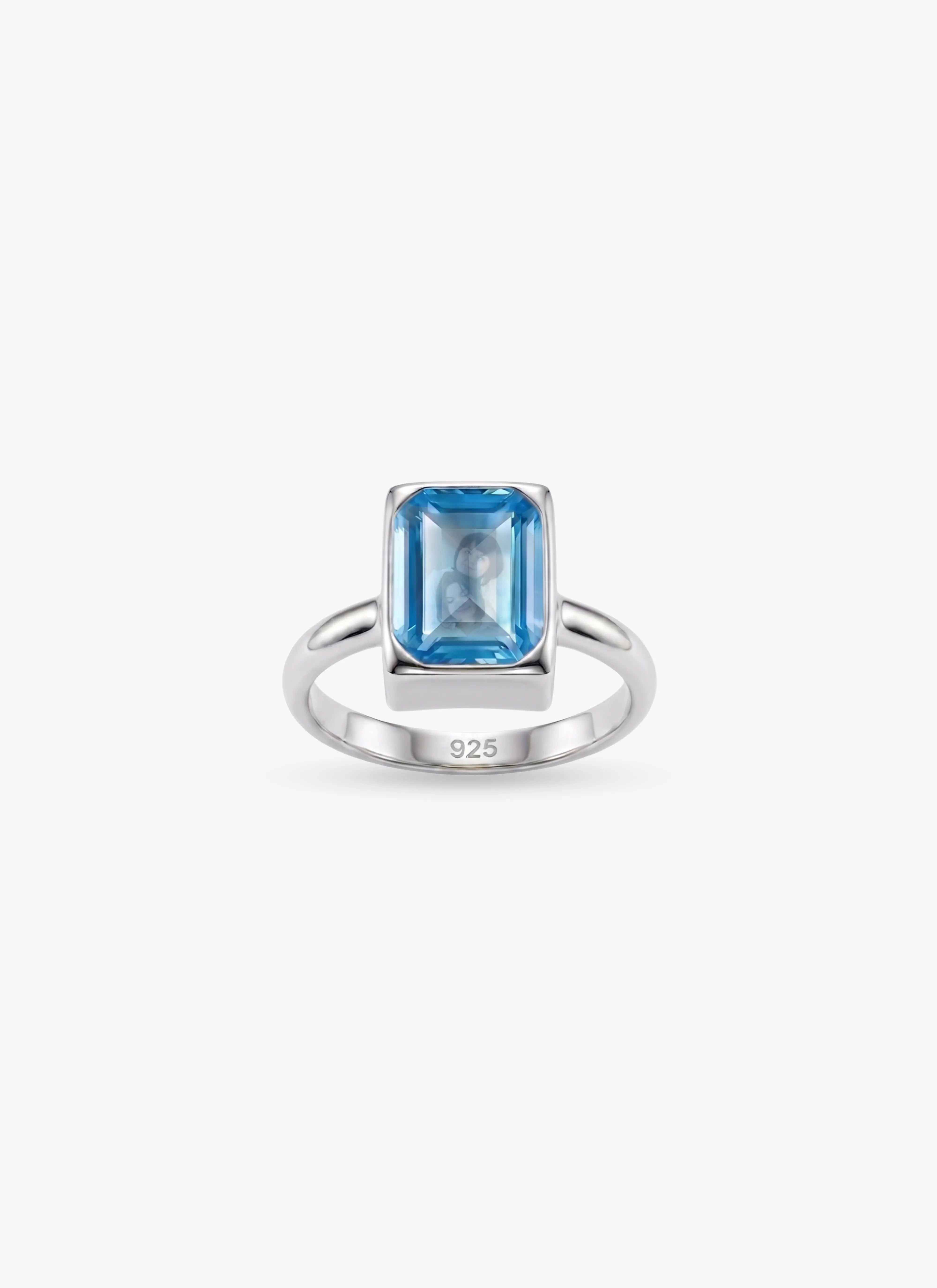 Momentum Ring Zilver — Topaas • Personaliseerbaar Secundaire afbeelding