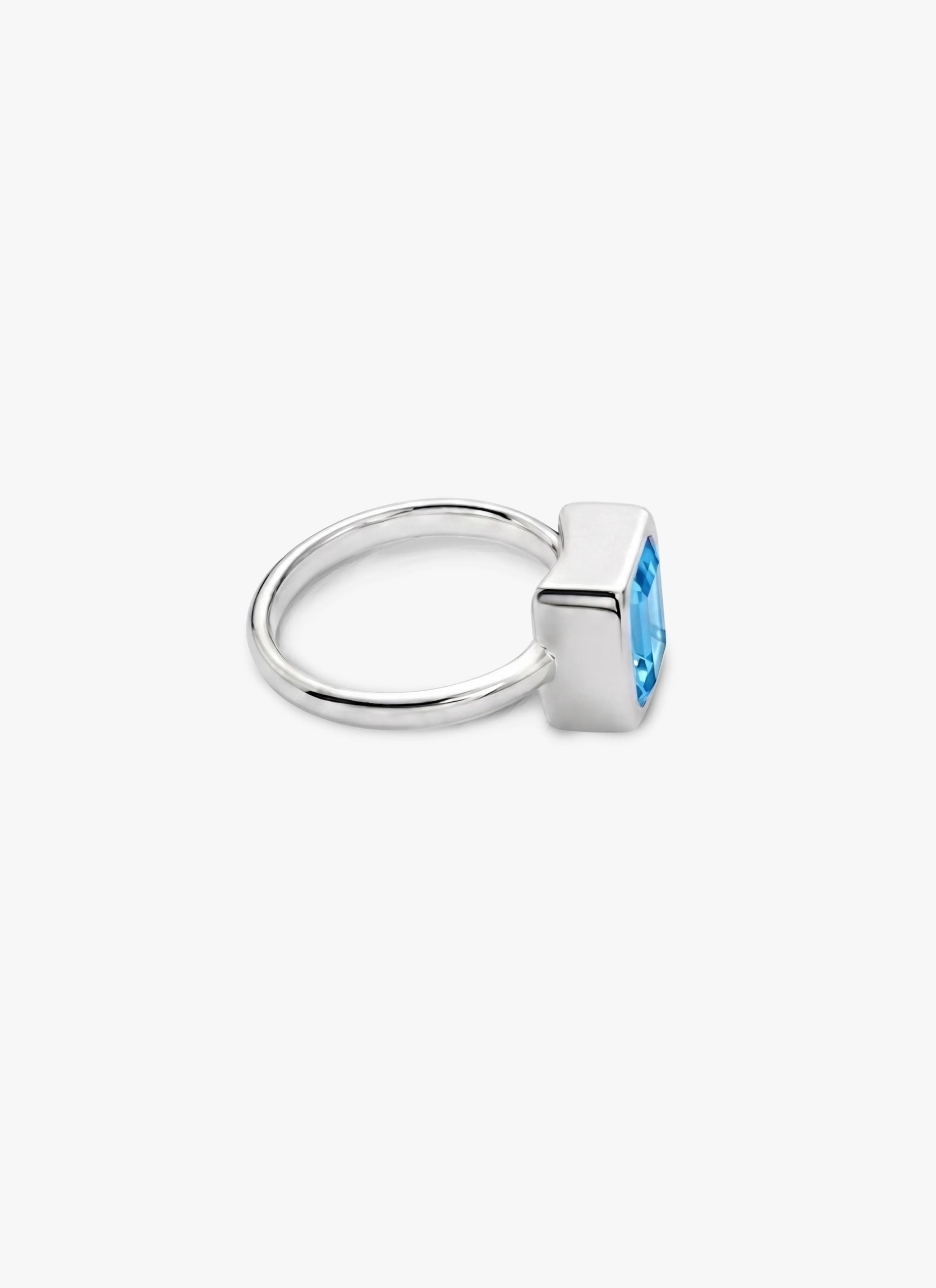 Momentum Ring Zilver — Topaas • Personaliseerbaar