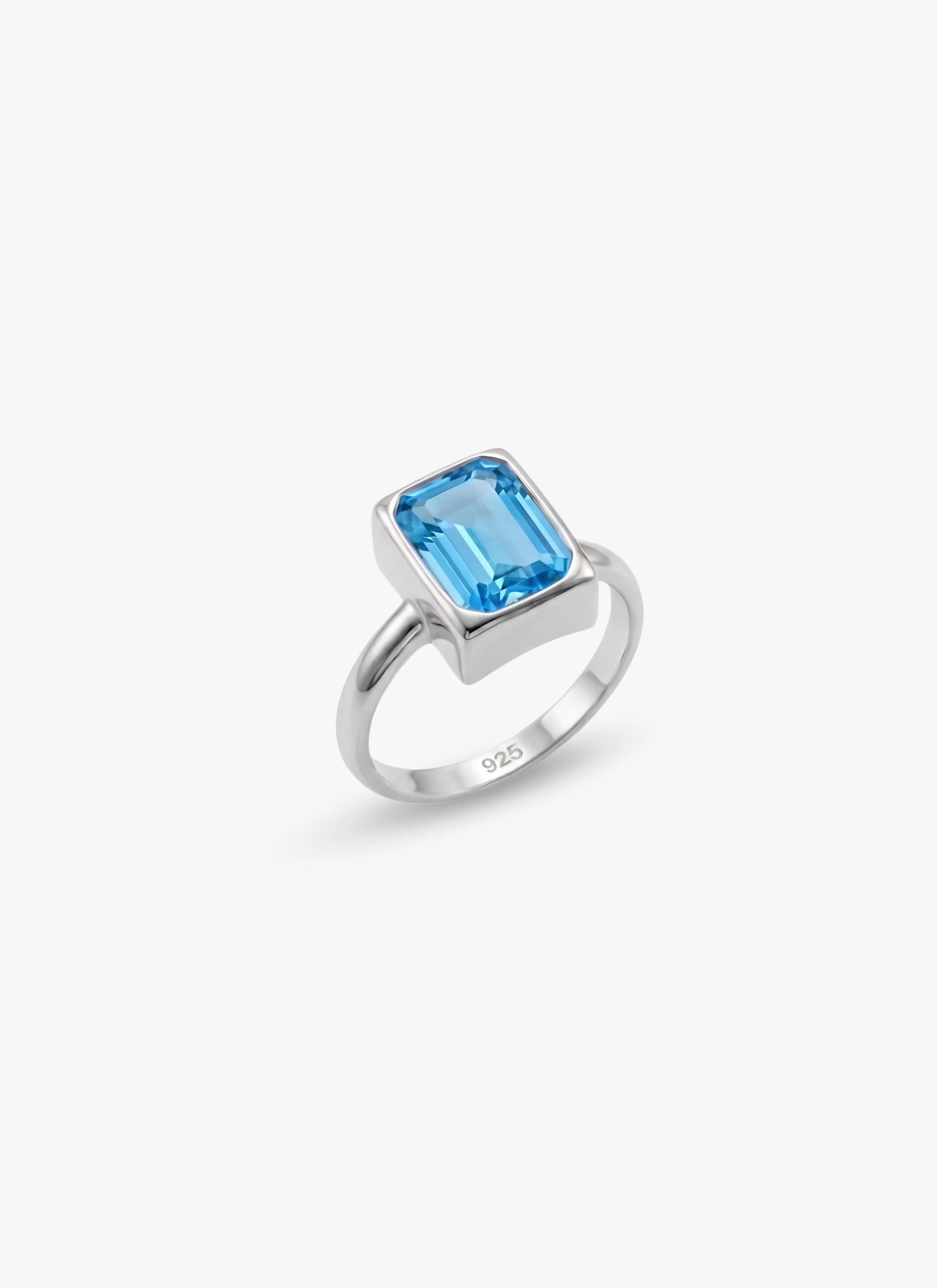Momentum Ring Zilver — Topaas • Personaliseerbaar