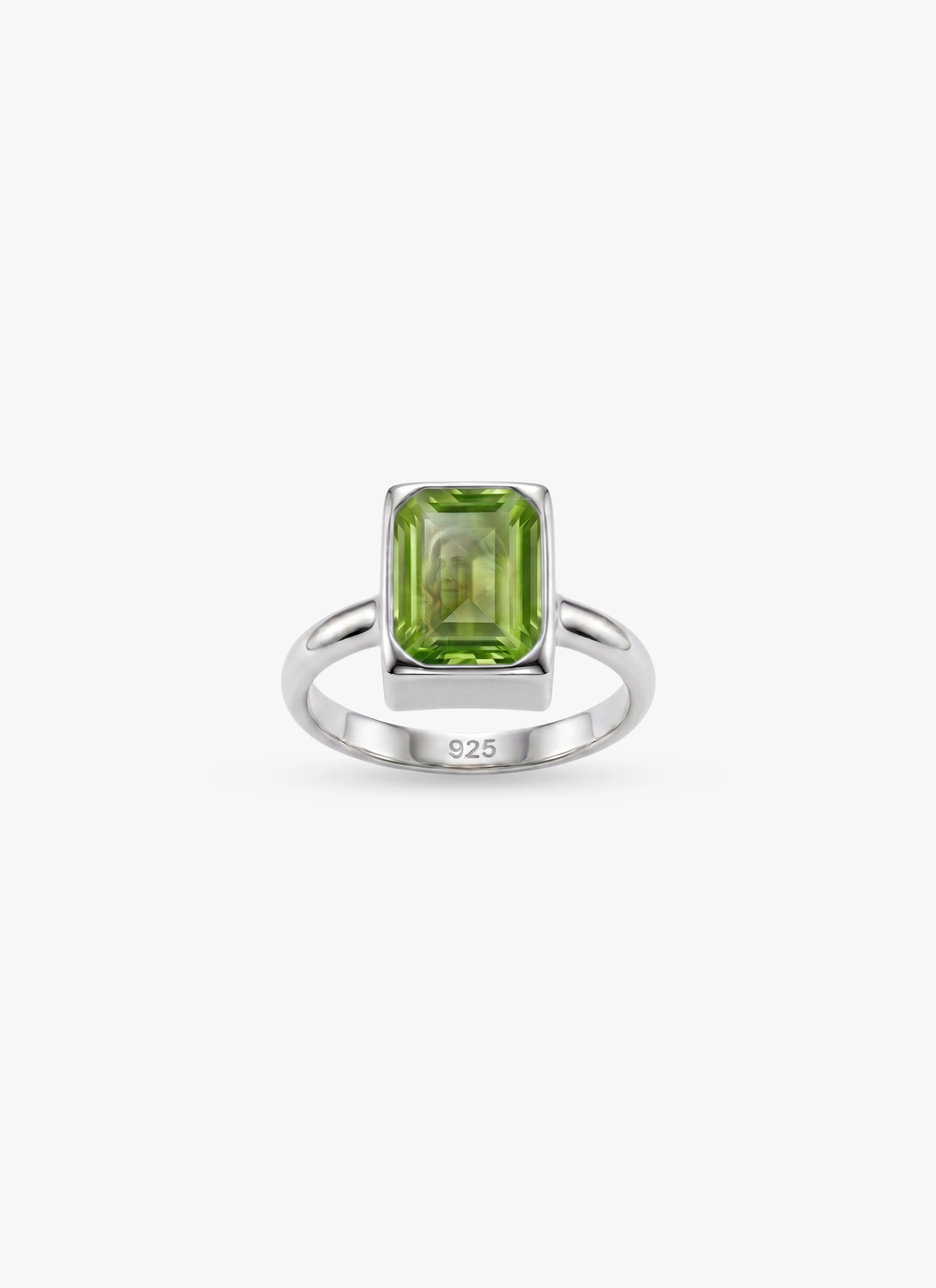 Momentum Ring Zilver — Peridot • Personaliseerbaar Secundaire afbeelding