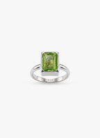 Momentum Ring Zilver — Peridot • Personaliseerbaar