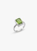 Momentum Ring Zilver — Peridot • Personaliseerbaar
