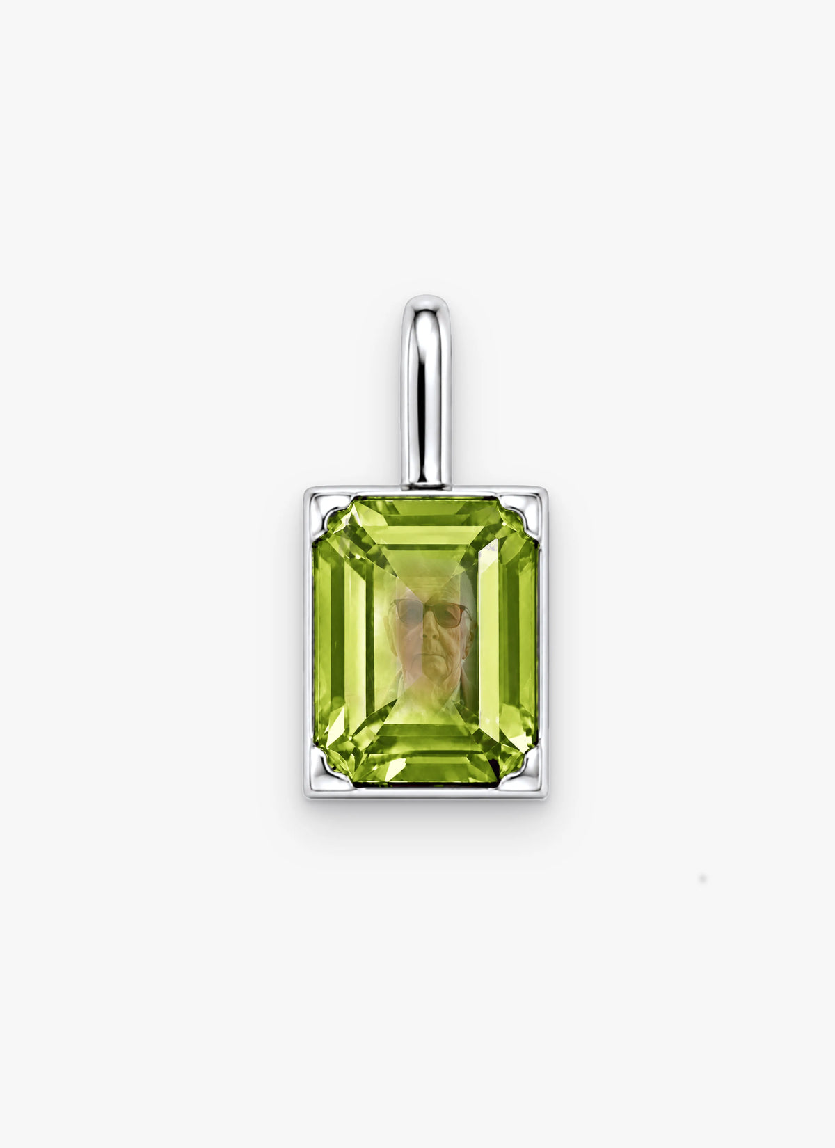 Momentum Hanger Zilver — Peridot • Personaliseerbaar Hoofdafbeelding