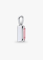 Momentum Hanger Zilver —Rose quartz  • Personaliseerbaar