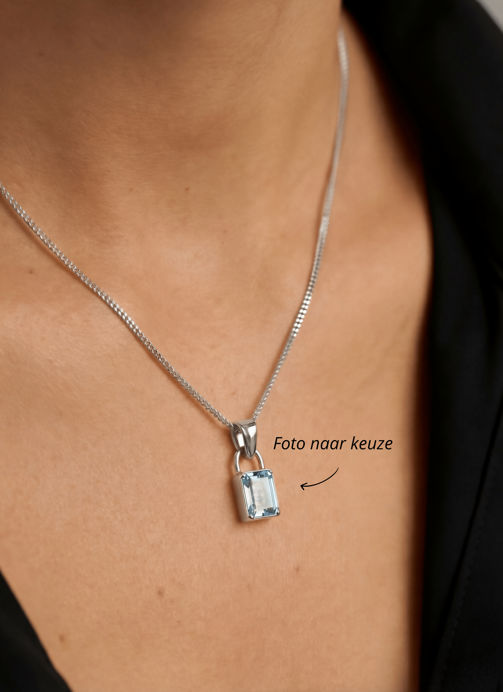 Locksy Hanger Zilver — Topaas • Personaliseerbaar