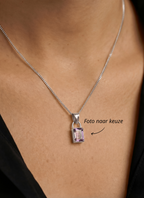 Locksy Hanger Zilver — Paars • Personaliseerbaar