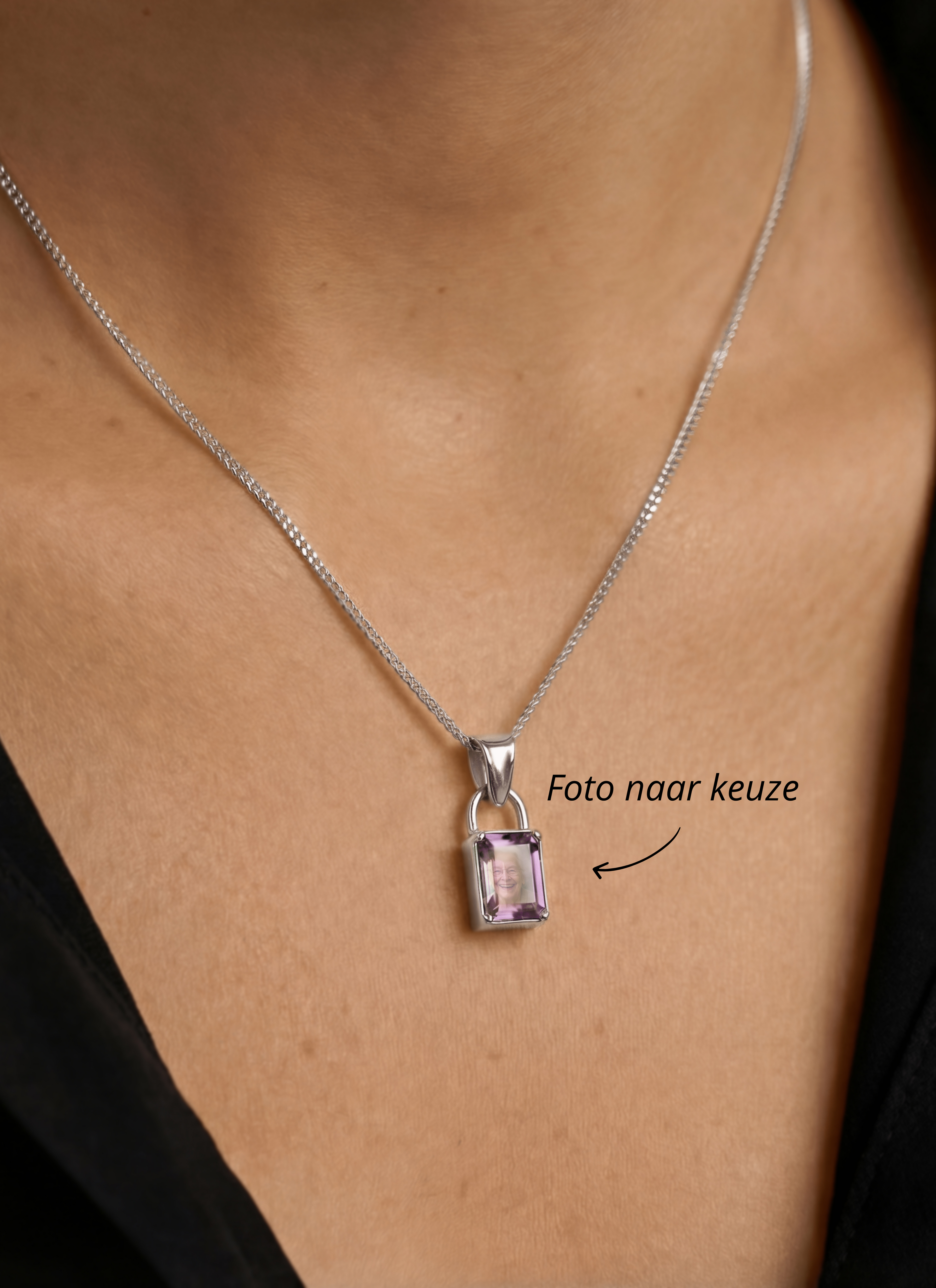 Locksy Hanger Zilver — Paars • Personaliseerbaar